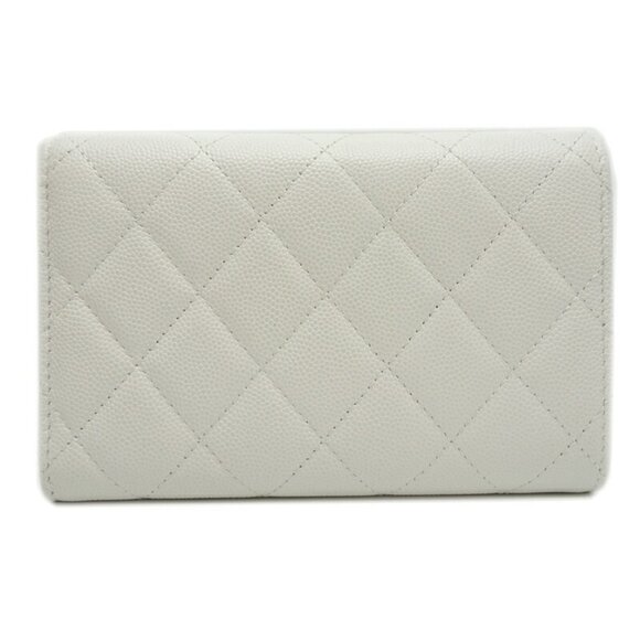 CHANEL White Caviar Leather Wallet - Picture 2 of 10